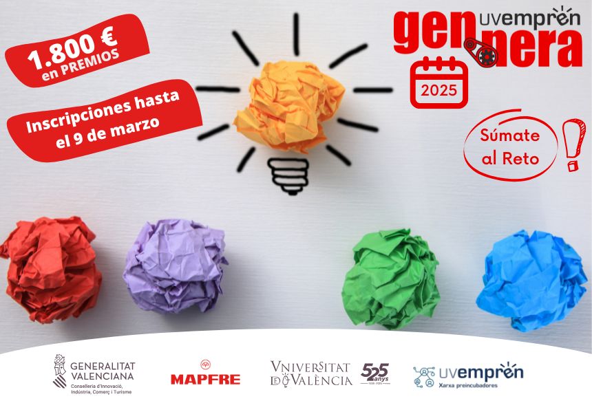 Cartel presentación gennera. Bombilla de papel